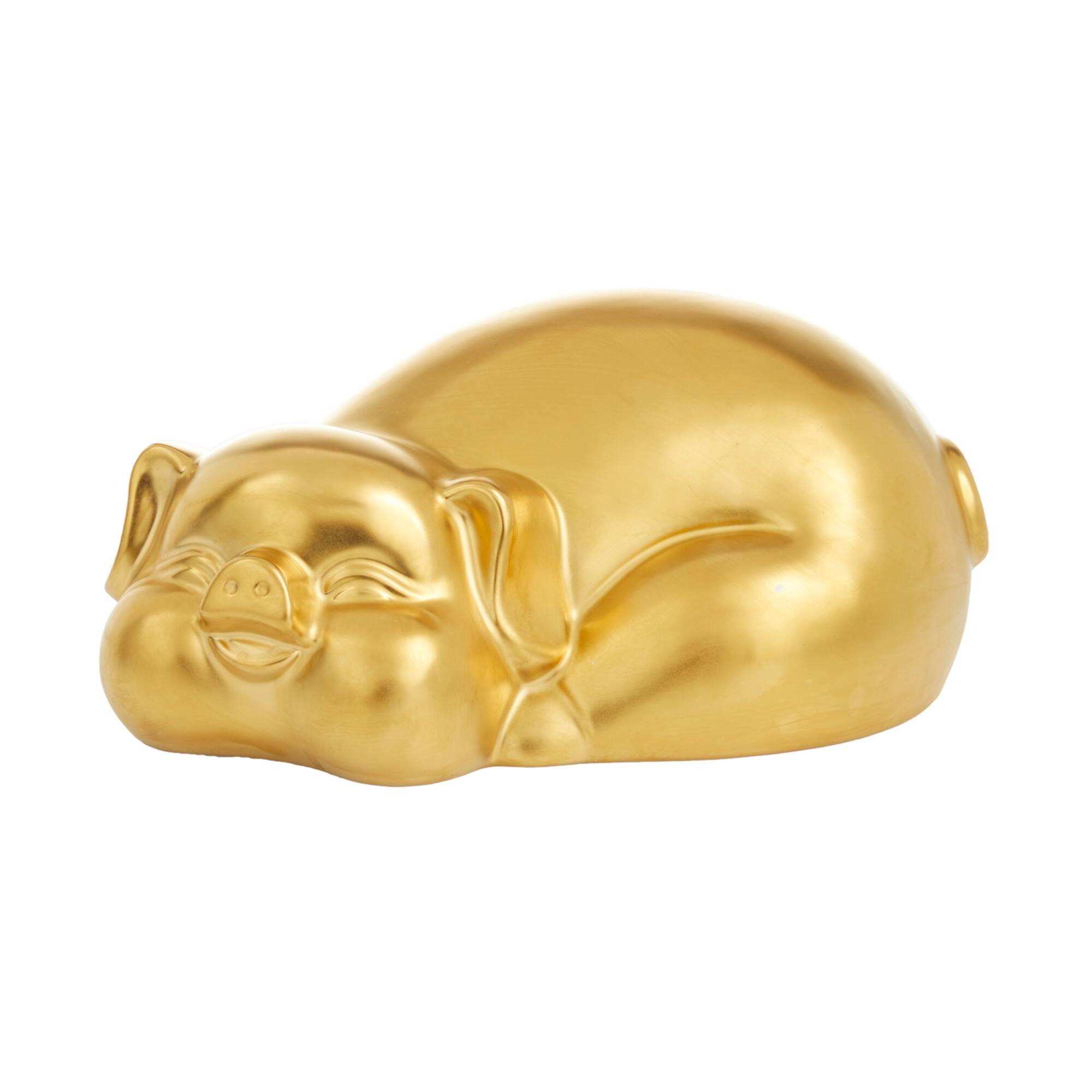 CosmoLiving by Cosmopolitan Gold Porcelain Glam Sculpture, 5" x 13" x 9"
